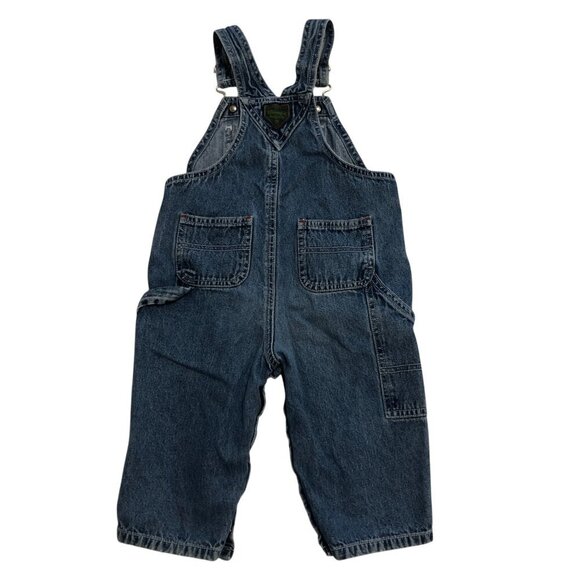 Vintage Baby Gap Blue Jean Overalls Large 12 to 18 Months 100% Cotton - Picture 2 of 5